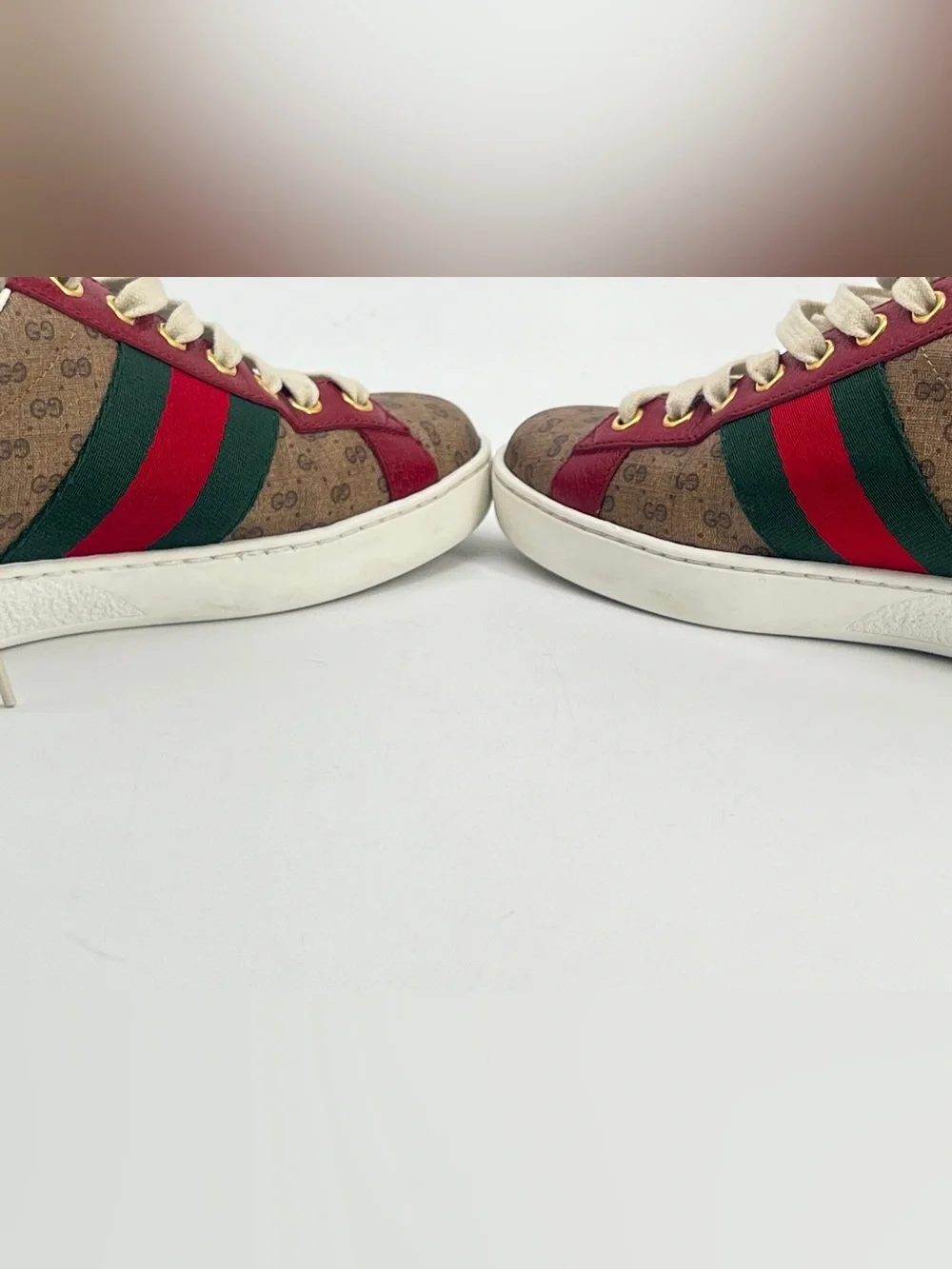 GUCCI X DORAEMON GG Monogram Canvas Sneakers Size 6 US